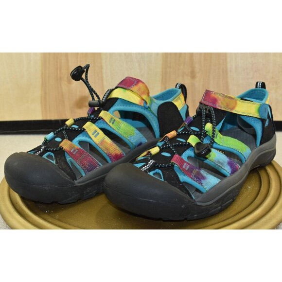 Keen Other - Keen Newport Retro Mens Sandal Size 7 Multicolor Tie Dye Ultra Bungee Cinch Slip